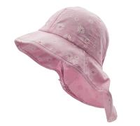 Sonnenhut MAXIMO, Mädchen, Gr. 47, blassrosa, Canvas, Baumwolle, gemustert, mehrfarbig, Hüte, Sonnenschutz, zum Binden (76864734-47) blassrosa