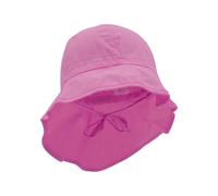 Sonnenhut MAXIMO, Mädchen, Gr. 47, pink, Popeline, Baumwolle, unifarben, Hüte, mit Nackenschutz, mit Schleife, mit Bindeband, basic, bequem (38201866-47) pink