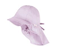 Sonnenhut MAXIMO, Mädchen, Gr. 49, flieder, Popeline, Baumwolle, unifarben, Hüte, mit Nackenschutz, mit Schleife, mit Bindeband, basic, bequem (81797031-49) flieder