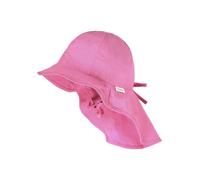 Sonnenhut MAXIMO, Mädchen, Gr. 51, pink, Popeline, Baumwolle, unifarben, Hüte, mit Nackenschutz, mit Schleife, mit Bindeband, basic, bequem (38201866-51) pink