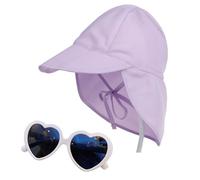 Sonnenhut mit nackenschutz kinder,UV Sonnenhut baby , Sonnenmütze Baby Lila