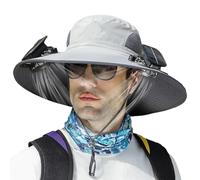Sonnenhut Mit Ventilator - Fischerhut Mit Breiter Krempe | Wide Brim Solar Fan Outdoor Fishing Hat-solar & Usb Charging | Outdoor Solar Sonnenenergie Hut Kappe | UV-Sonnenschutz, Für Männer Und Frauen