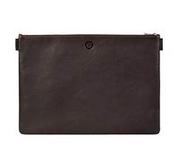 Sonnenleder Dokumentenmappe groß Banktasche A4 (37x27cm) Leder mit Reißverschluss Ledermappe Ledertasche mocca braun RILKE