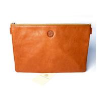 SONNENLEDER - hochwertige Banktasche "WEILL" Farbe: Natur *Echtes Leder*