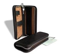 SONNENLEDER - hochwertiges Schreibetui "SOMBART" Farbe: Mocca *Echtes Leder*