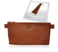 SONNENLEDER - hochwertiges Stiftemäppchen "BERIT GROSS" Farbe: Natur *Echtes Leder*