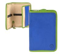 Sonnenleder Schüleretui Stifteetui Federtasche Leder 26 Schlaufen NILS Stiftetui blau (ungefüllt) - blau Leder 801-290-86