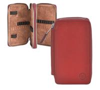 Sonnenleder Schüleretui Stifteetui Federtasche Leder 31 Schlaufen BOSSE Stiftetui rot mit 2 Fächern (ungefüllt) - rot Leder 801-260-07