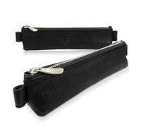 SONNENLEDER - hochwertiges Stiftemäppchen "KAFKA" Farbe: Schwarz *Echtes Leder*