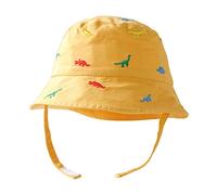 Sonnenmütze Kinder Uv - Baby Mütze - Verstellbarer Kinnriemen für Kinder Sonnenhüte Sommer Frühling Sonnenhut Cartoon Dinosaurier Stickerei Outdoor Strand Eimerkappe (Yellow One Size)