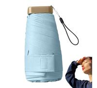 Sonnenschirm-UV-Schutz - Sechsfach-Regenschirm mit UV-Blocker | Kompakter Regenschirm für Reisen, der sowohl wind- als auch regenfest ist, leicht, fest gerippt, starkem Wind standhält und mit einer UV