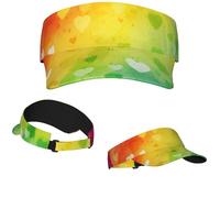 Sonnenschutz, Sonnenschutz, Hüte für Damen und Herren, verstellbar, leeres Oberteil, Baseballkappe, bunt, Regenbogenfarben, Liebe, Herz, Sonnenkappe, Sport, Tennis, Visier, Schwarz, Einheitsgröße