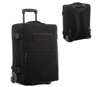 SONS OF ALOHA Backpacker Rucksack mit Rollen 3 in 1 - Handgepäck Koffer Kane Hybrid Backpack-Boardgepäck mit Rollen, 55 x 40 x 20 cm - wasserabweisend recyceltes PET, schwarz