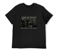 Sons of Apollo Band Logo Tt Sheehan Portnoy Mr Big Vintage T Shirt Short Sleeve Funny Top Black XL