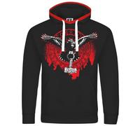 SONS OF ODIN Herren Kapuzenpullover Odins Rabe mit Thors Hammer Wikinger Motiv wotansknoten