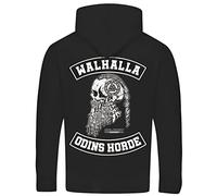 SONS OF ODIN Herren Kapuzenpullover Walhalla Odins Horde Wikinger Hoodies Runen Größe S - 5XL