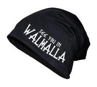 SONS OF ODIN Herren Männer Long Beanie Slub See You in Walhalla Vikings Motive vikingwear
