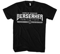 Sons of Ragnar Berserker Herren T-Shirt | Valhalla Tshirt Herren - Wikinger - Odin Tshirt - Vikings -Walhalla Tshirt Herren | M2 FB Schwarz (4XL)
