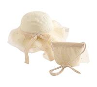 Sonsonnenhut Kinder Uv Schutz 50, Baby Cap, Kinder Mädchen Cartoon Sonnenschirm Hut Strand Sonnenhut Tasche Kinder Sommer Zubehör (White One Size)