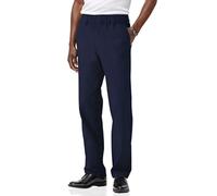 Soojun Herren Baumwolle Relaxed Fit Full Elastic Waist Twill-Hose - Blau - 40W / 30L