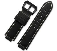 sooponu Armband für Timex Tide Compass T2n720 T2n721 T2n739 Nylon Herren Leder Uhrenarmband(Black-Black-K11)