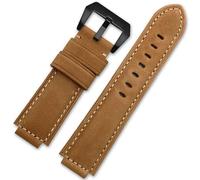 sooponu Armband für Timex Tide Compass T2n720 T2n721 T2n739 Nylon Herren Leder Uhrenarmband(Khaki-Black-K11)