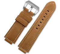 sooponu Armband für Timex Tide Compass T2n720 T2n721 T2n739 Nylon Herren Leder Uhrenarmband(Khaki-Steel-K11)