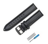 sooponu Leder Uhrenarmband für DW Strap Damen Herren Uhrenarmbänder für Daniel Wellington(Black-Black-K4,18mm)