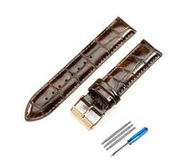 sooponu Leder Uhrenarmband für DW Strap Damen Herren Uhrenarmbänder für Daniel Wellington(Brown(ZJ)-Rose-K1,22mm)