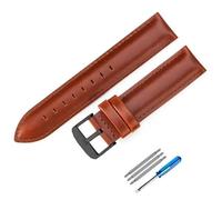 sooponu Leder Uhrenarmband für DW Strap Damen Herren Uhrenarmbänder für Daniel Wellington(Red brown-Black-K4,14mm)