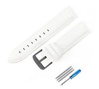 sooponu Leder Uhrenarmband für DW Strap Damen Herren Uhrenarmbänder für Daniel Wellington(White-Black-K4,14mm)