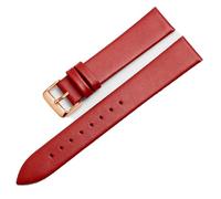 sooponu Ultradünnes Uhrenarmband für Herren und Damen, Leinwandbindung, Ersatzlederarmband für CK K2Y211/K2M23, Armband mit Dornschließe(Redr,16mm)