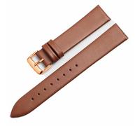 sooponu Ultradünnes Uhrenarmband für Herren und Damen, Leinwandbindung, Ersatzlederarmband für CK K2Y211/K2M23, Armband mit Dornschließe(Brownr,18mm)
