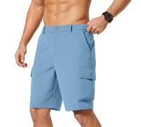 SOOUICKER Cargo Shorts Herren Stretch Cargohose Kurz Slim Fit Wandershorts Cargo Schnelltrocknend Shorts Sommer Elegant Kurze Arbeitshose Viele Taschen