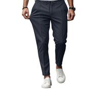 SOOUICKER Chino Hose Herren Stretch mit Gummibund Sommerhose Herren Leicht Tapered Fit Stoffhose Elegant Jogginghose Lang Slim Fit Freizeithose Sommer Chino Gummizug