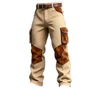 SOOUICKER Cordhose Herren Baggy Cargohose Cord Vintage Japanische Hose Arbeitshosen Männer Cargo Chino Hose mit Seitentaschen Wanderhose Winter Freizeithose Outdoor