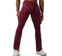 SOOUICKER Cordhose Herren Regular Fit Cargohose Stretch Cord Chino Hose Elegant Comfort Fit Stoffhose Vintage Golfhose Winter Freizeithose mit Seitentaschen