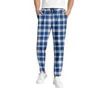 SOOUICKER Freizeithose Herren Lang Kariert Baggy Jogginghose Herren Sommer Muster Sporthose Bunt Weites Bein Sommerhose Leicht Weit Karierte Hose Jogger mit Gummizug