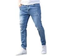SOOUICKER Jeans Herren Stretch Slim Fit Skinny Jeans Herren Zerrissen Ripped Jeans Herren Schwarz Jeans Herren Destroyed Look Hosen Herren Modern Jeans Herren mit Löcher Vintage