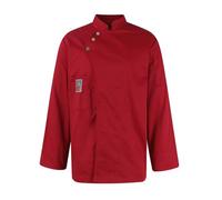 SOOUICKER Kochjacke Herren Langarm mit Druckknöpfen Kochjacke Unisex Kochhemd Kochkleidung Damen Bäckerjacke Herren Kochbekleidung Professionelle