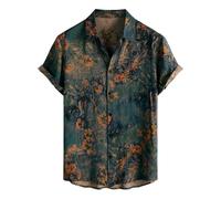 SOOUICKER Kurzarmhemd Herren Vintage Hawaii Hemd Männer Blumen Sommerhemden Kurzarm Bunt Freizeithemd Muster Hemd Boho Urlaub Hippie Hawaiihemd Palmen Retro Strandhemd Sommer