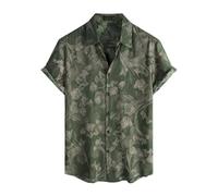 SOOUICKER Kurzarmhemd Herren Vintage Hawaii Hemd Männer Blumen Sommerhemden Kurzarm Bunt Freizeithemd Muster Hemd Boho Urlaub Hippie Hawaiihemd Palmen Retro Strandhemd Sommer