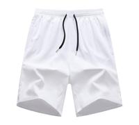 SOOUICKER Kurze Hosen Herren Sport mit Reißverschluss Sporthose Herren Kurz Crossfit Bermuda Shorts Herren Gummizug Kurze Hosen Herren Reissverschluss Taschen Kurze Jogginghose Herren Sommer