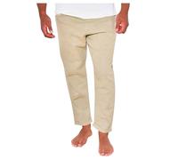 SOOUICKER Leinenhose Herren Lang Sommer Tapered Freizeithose Leinen mit Gummizug Leichte Sommerhose Elegant Jogginghose Leicht Locker Ohne Bündchen Stoffhose Vintage