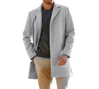 SOOUICKER Mantel Herren Winter Elegant Wintermantel Wolle Trenchcoat Kurz Wollmantel Slim Fit Kurzmantel Übergang Übergangsjacke Business Modern Peacoat Jacke