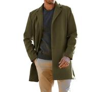 SOOUICKER Mantel Herren Winter Elegant Wintermantel Wolle Trenchcoat Kurz Wollmantel Slim Fit Kurzmantel Übergang Übergangsjacke Business Modern Peacoat Jacke