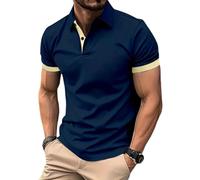 SOOUICKER Poloshirt Herren Kurzarm Slim Fit Polohemd Herren Elegant Golf Tshirt Business Casual Zweifarbig Kurzarmhemd Polo Modern Fit T Shirt mit Kragen