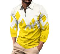 SOOUICKER Poloshirt Herren Langarm mit Reißverschluss Polo Langarmshirt mit Kragen Half Zip Pullover Business Sweatshirt Elegant Zweifarbig Pulli Modern Bunt