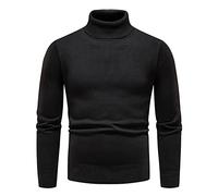 SOOUICKER Rollkragenpullover Herren Strick Rollkragenpullover Herren Slim Fit Strickpullover Herren Rollkragen Pullover Herren Einfarbig Strickpullover Herren Ohne Kapuze Orange Navyblau