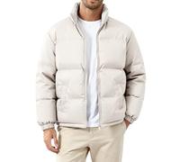 SOOUICKER Steppjacke Herren Winter Ohne Kapuze Puffer Jacke Y2K Warm Leichte Wanderjacke Stehkragen Stepp Bomberjacke Winterjacke Outdoor Puffer Übergangsjacke Modern